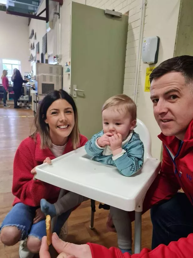 Jed with his parents David and Amanda
